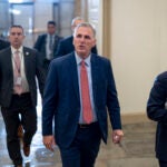 Speaker of the House Kevin McCarthy, R-Calif., arrives at the Capitol in Washington.